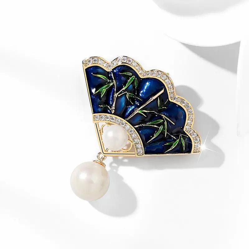 

Высококачественная брошь в виде бабочки в китайском стиле с эмалью, женская мода, универсальная булавка, темперамент, элегантный корсаж, свитер, аксессуары