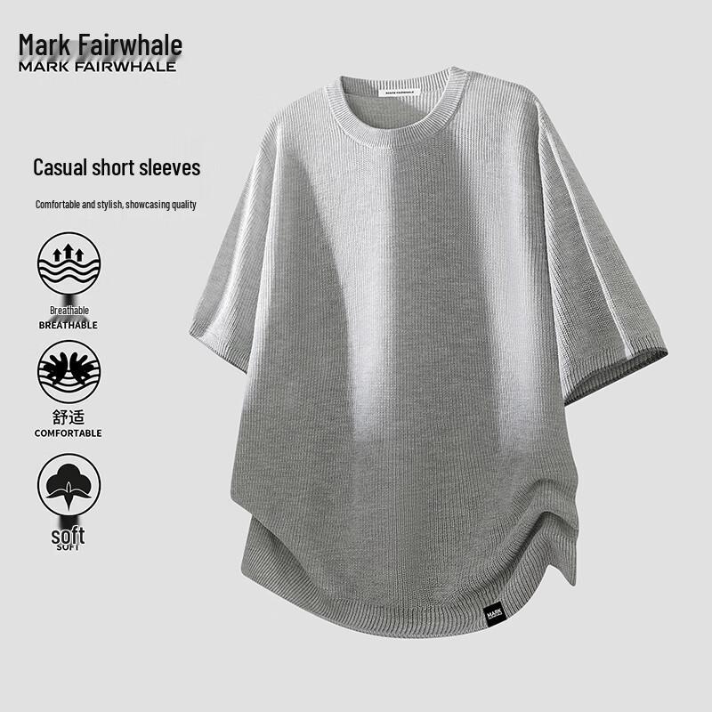 

Mark Fairwhale Men s Loose Fit Knit Short Sleeve T-Shirt XL
