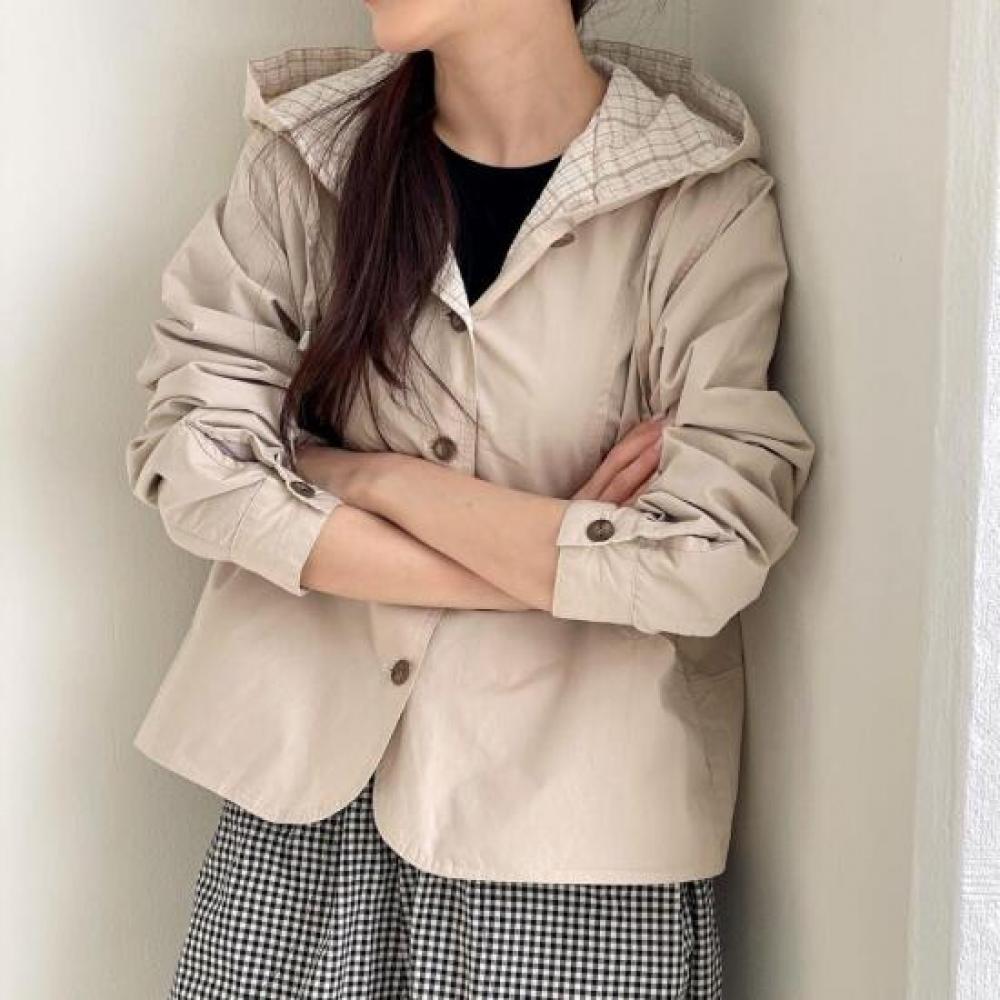 New Arrivals Open Run Women Loose Fit Hooded Jacket Spring Outer Work Jumper