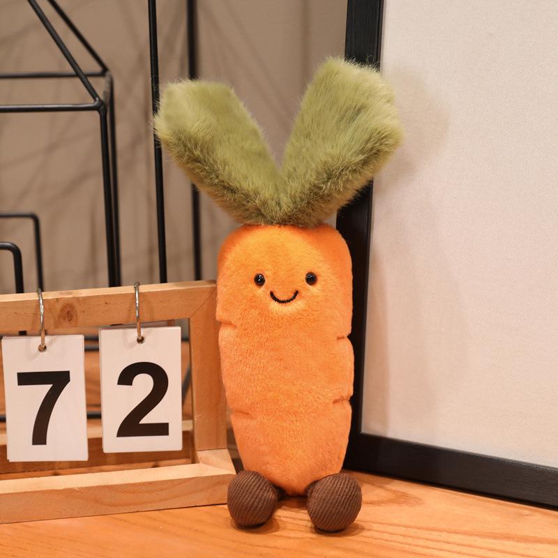 Interactive Small Dog Chew Toy - Corn, Carrot, Asparagus Plush for Teething & Learning
