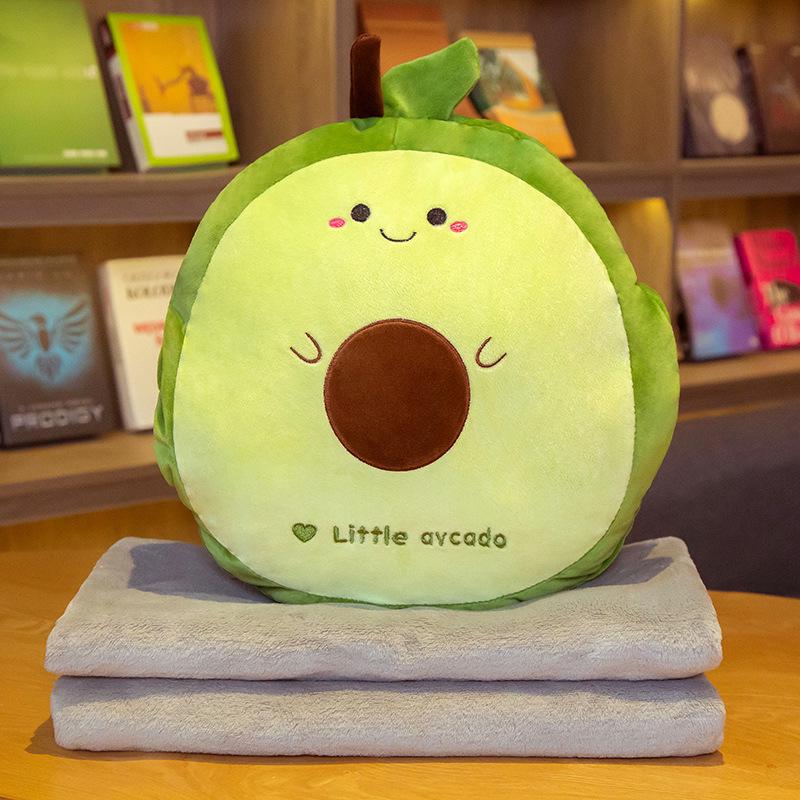 Fruit Animal 3-in-1 Pillow Blanket: Dual-Use Nap Pillow, Car Cushion, and Air Conditioning Blanket