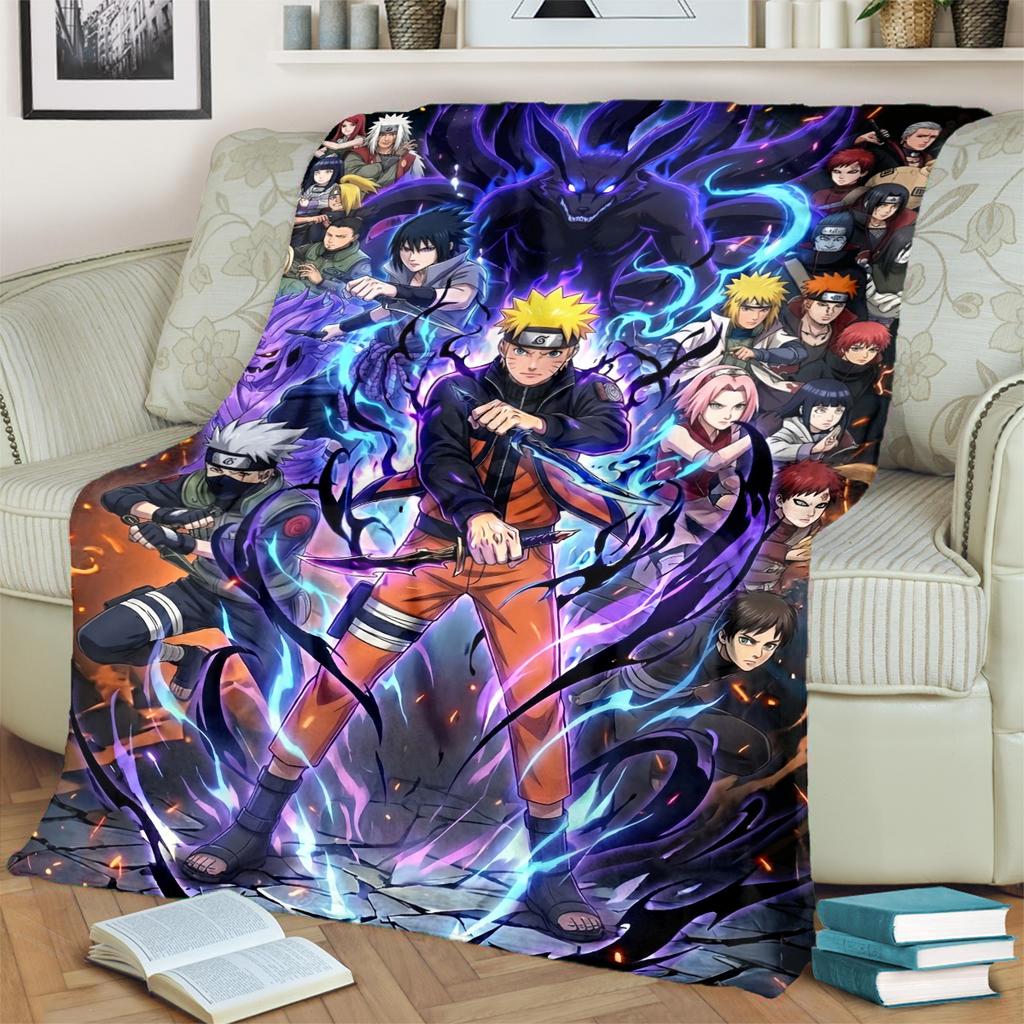 Anime-Print Blanket Warm Comfortable Flannel Blanket for Bedrooms, Sofas, Beds, Chairs, Picnics, Travel -LXR53