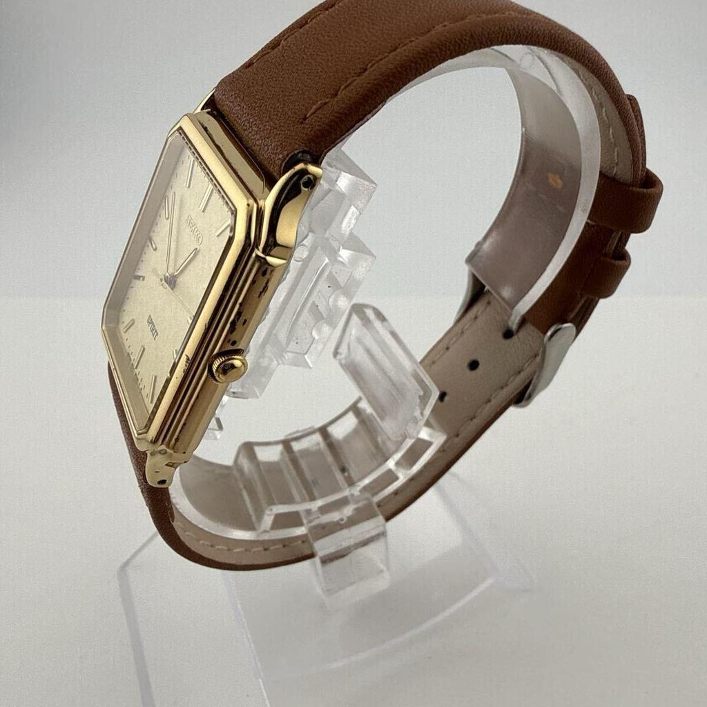 Used SEIKO 5E31-5B60 Seiko SPIRIT Men's Watch Quartz Working Condition Battery Replaced Engraved Caseback [U449]