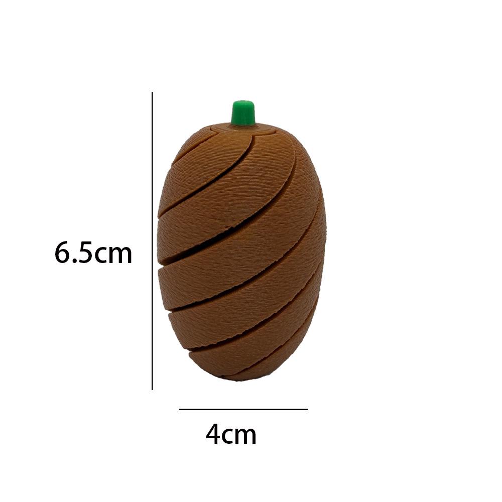 3D Spiral Fruit & Vegetable Decompression Toy - Rotatable Creative Desktop Ornament Packaged