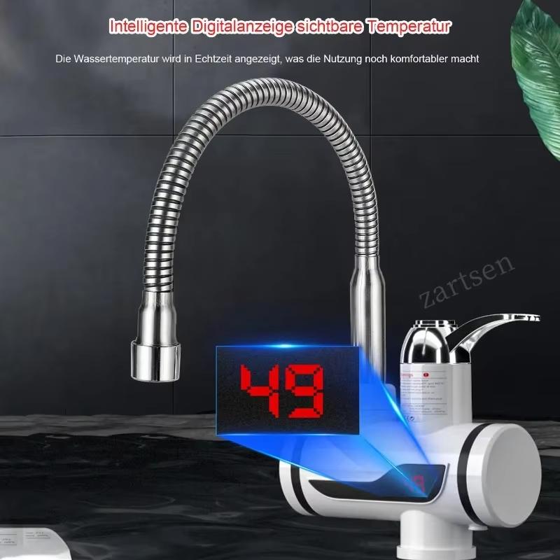 Home Instant Electric Hot Water Faucet - 3-Second Rapid Heating Tap for Kitchen Sink with Adjustable Temperature Control