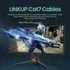 LINKUP Cat7 LAN Cable of 10 Gigabit RJ45 Connectors with Double Shielded Ethernet for and Internet Category 7 Network Cable Cable 40G 30AWG Black