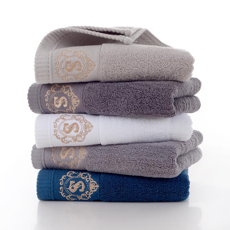 Cotton Towel Bath Towel, Enlarged Pure Cotton Towel Embroidered Business Towel
