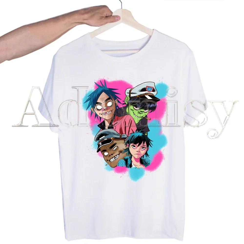 

Gorillaz Music Harajuku T-shirts Summer Men/Women Hip Hop Funny Print Tshirt Streetwear T Shirt Short Sleeve Tee Top 4XL