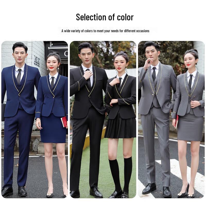 Unisex Professional 3-Piece Suit Set