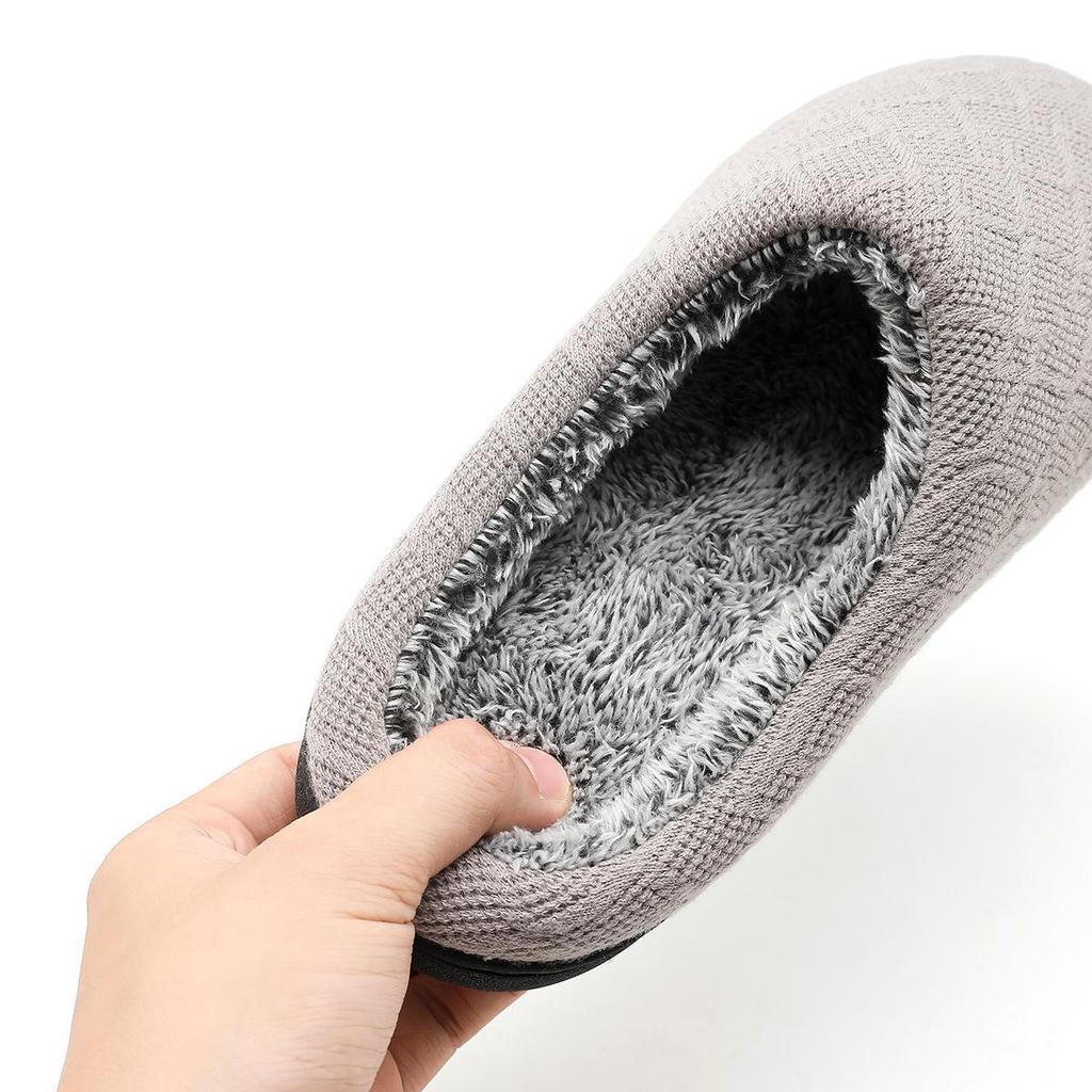 Warm Non-Slip Cotton Slippers for Couples - Plus Velvet, Thickened for Autumn/Winter
