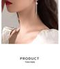 S925 Sterling Silver Chinese Fu Character Anti-Lost Tassel Earrings – Women's Versatile Long Pendant for Clubbing