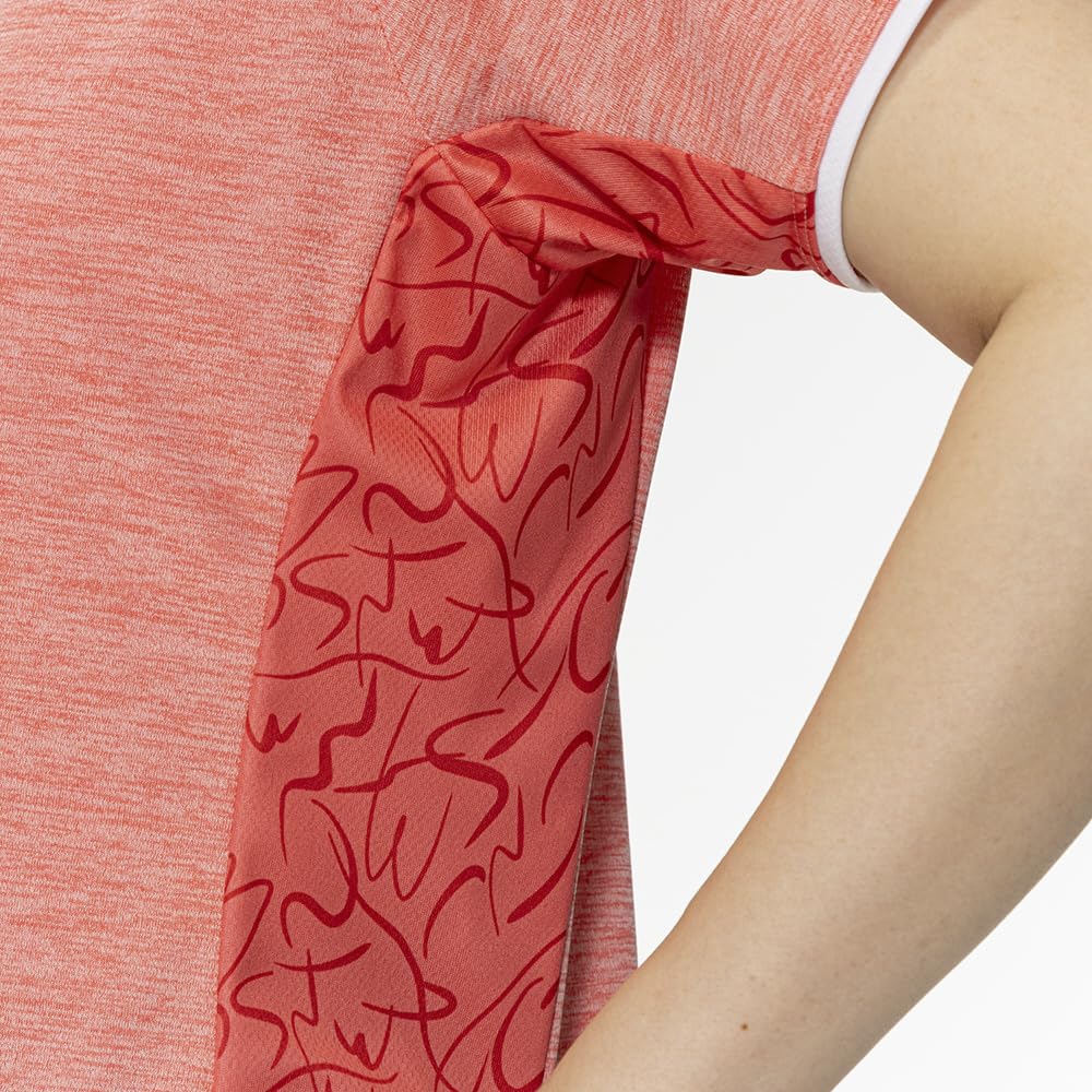 Mizuno Table Tennis Game Short JTTA Dubally Size 82JAB210 Shirt, Sleeve, Certified, Moisture-Wicking, Quick-Drying, Women's, Red, 2XL,