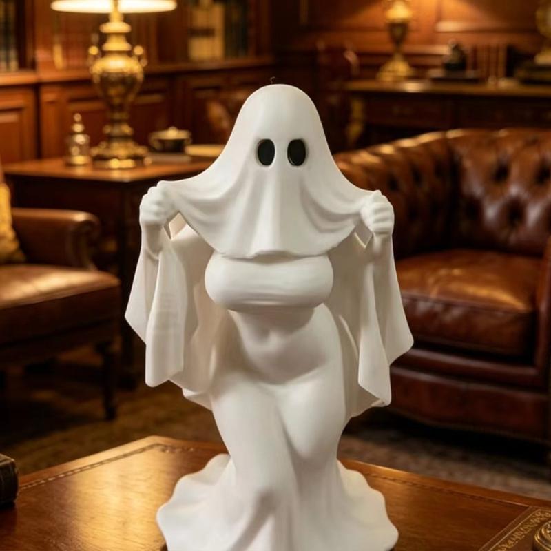 3D Printed Specter Figurine Ornament for Halloween Tabletop Displays, 3D Printed Sculpted Statue for Shelf Decoration