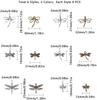 Tibetan Style Pendants Cadmium Free & Nickel Free & Lead Free Dragonfly Antique Bronze & Antique Silver 48pcs/box