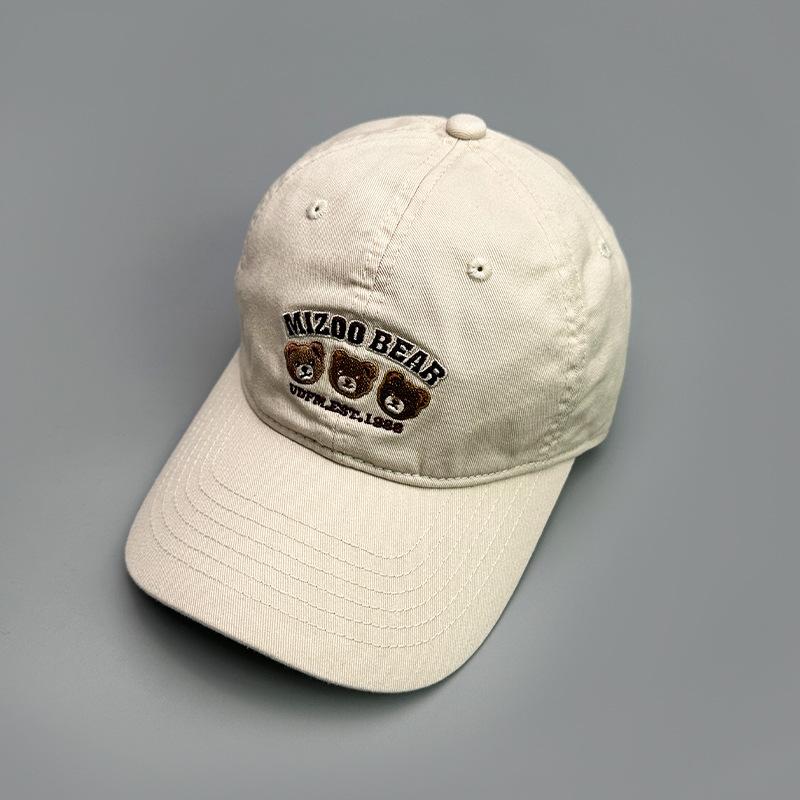 Cartoon Bear Embroidered Baseball Cap For Men And Women Cute Sunshade Casual Outdoor Cap
