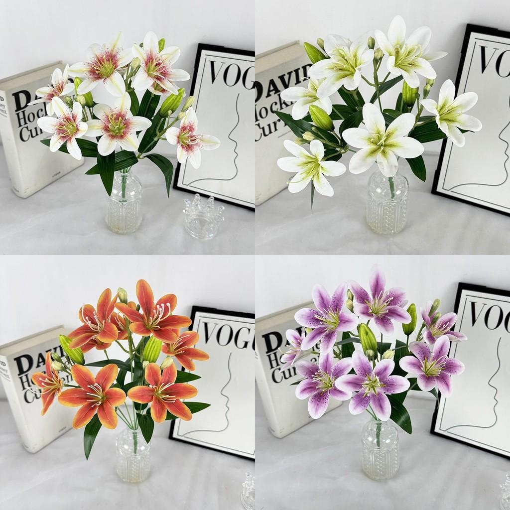 Artificial Lily Flower Bouquet For Wedding Decor And Hotel Lobby Arrangements