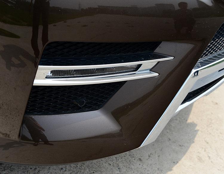 Mercedes-Benz ML-Class Front & Rear Bumper Guard Plates and Fog Light Strips with Trunk Pedal