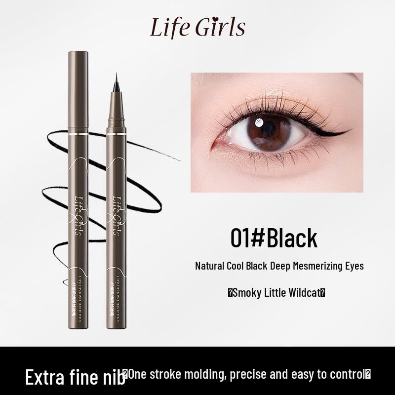 

Life Girls Long-lasting Smooth Eyeliner: Non-smudging, Thin Pen for Lower Lash Beauty 0.6ml