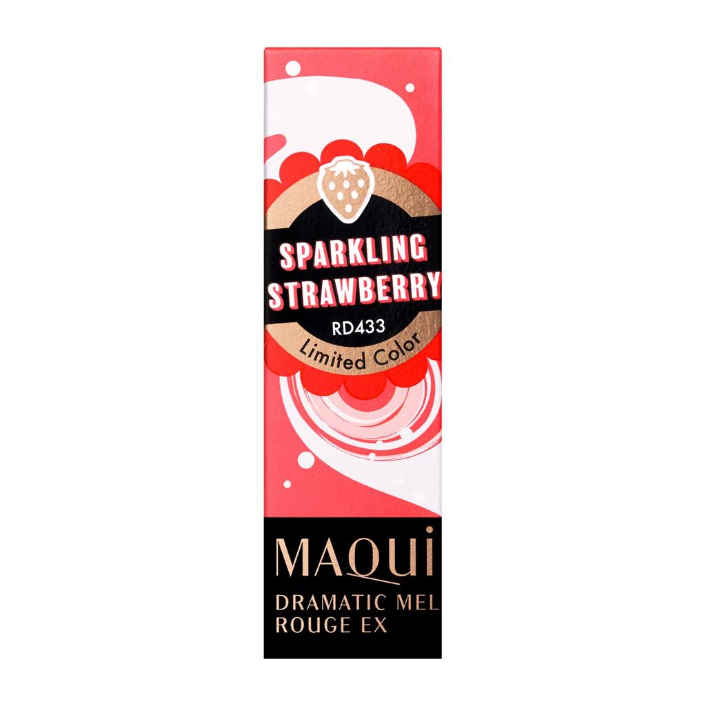 Maquillage Dramatic Rouge EX Sparkling Fruit Color Gorgeous and Feminine RD433 Sparkling Lipstick, Fragrance, Strawberry, 3.9g (x 1)