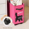 Cartoon Animal Print Rolling Storage Cart Cute Dirty Clothes Basket Laundry Basket  Kitchen