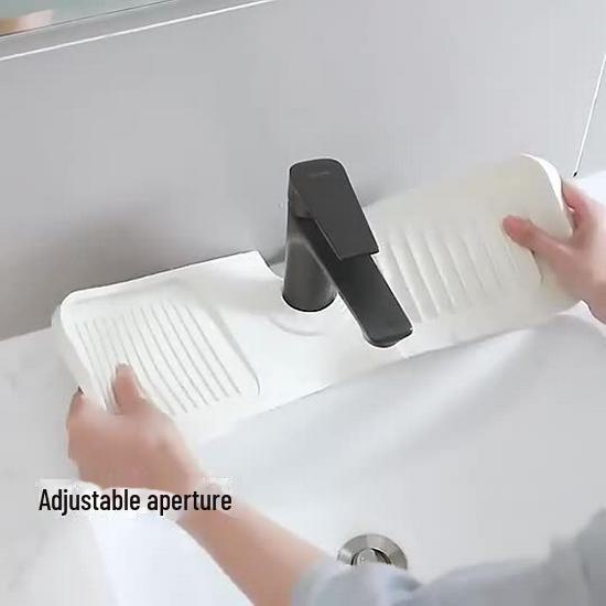 Premium Silicone Faucet Splash Pad - Splash-Proof Drain Mat for Kitchen and Bathroom Sinks