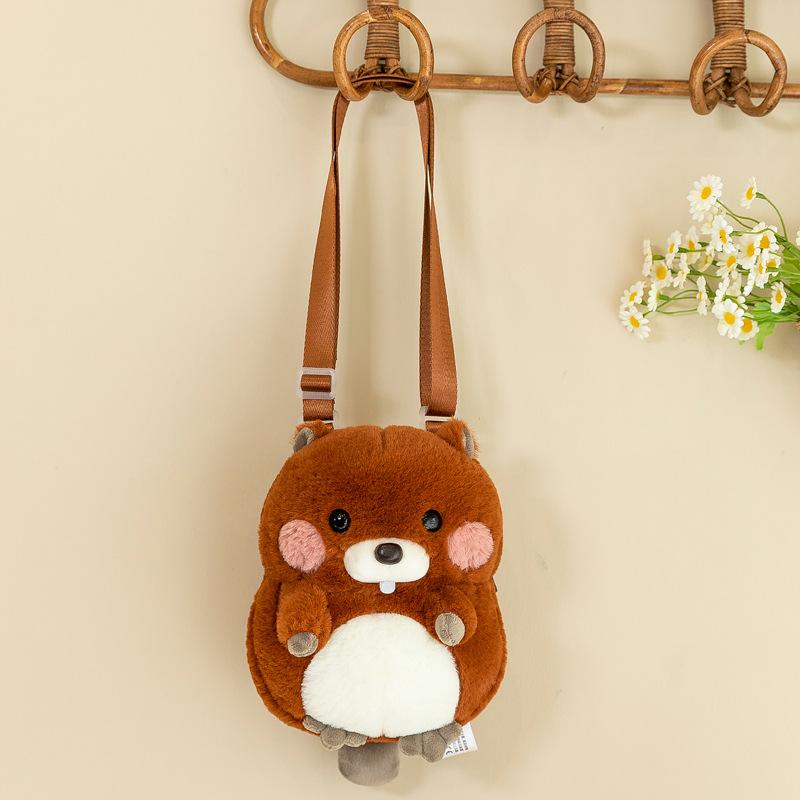 

Cute Hamster Crossbody Bag Doll Plush Toy Cute Girl Out on Shoulder Bag Birthday Gift 20cm（0.2kg）
