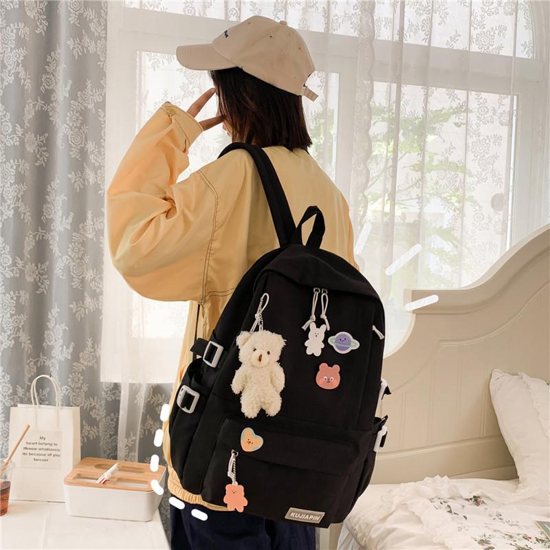Schoolbag1011 school season new schoolbag Korean version Harajuku high school student bag junior high school student backpack women do not contain