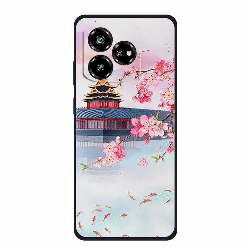 3D Relief Emboss Case For ZTE Axon 60 50 lite Blade A75 A73 4G V60 Design V50 Design 4G Black Silicone Soft Back Cover Case Capa
