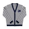 MaiSon KitSune Nm00504km0329 B481 Fox Head IntarSia Striped V Neck Men S Cardigan