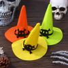 3Pcs Miniature Dollhouse Mini Color Felt Witch Hats For Halloween House Decoration Dolls Accessories Kids Play Toys Witch Hats