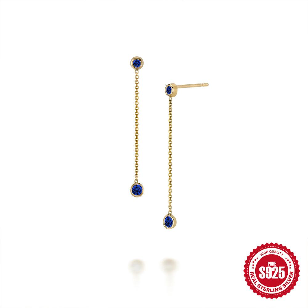 

Ins Style S925 Silver Tassel Noble Temperament Women S Simple Versatile Earrings Earrings Earrings 925 Silver