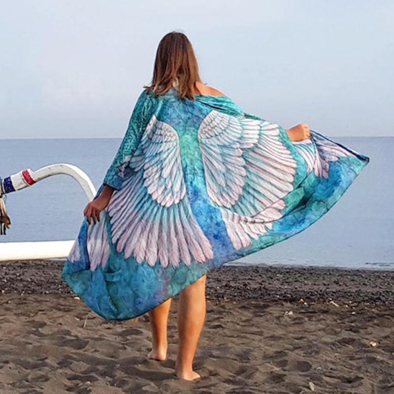 

Женский шифоновый свободный кардиган, пляжная накидка и верхняя одежда для купальника One Size