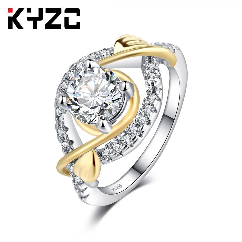 Neuer Schmuck, Acht Herzen und Acht Pfeile, Zirkon-Gold-Gruppe, Diamantfarb-Erhaltungs-Blumenring