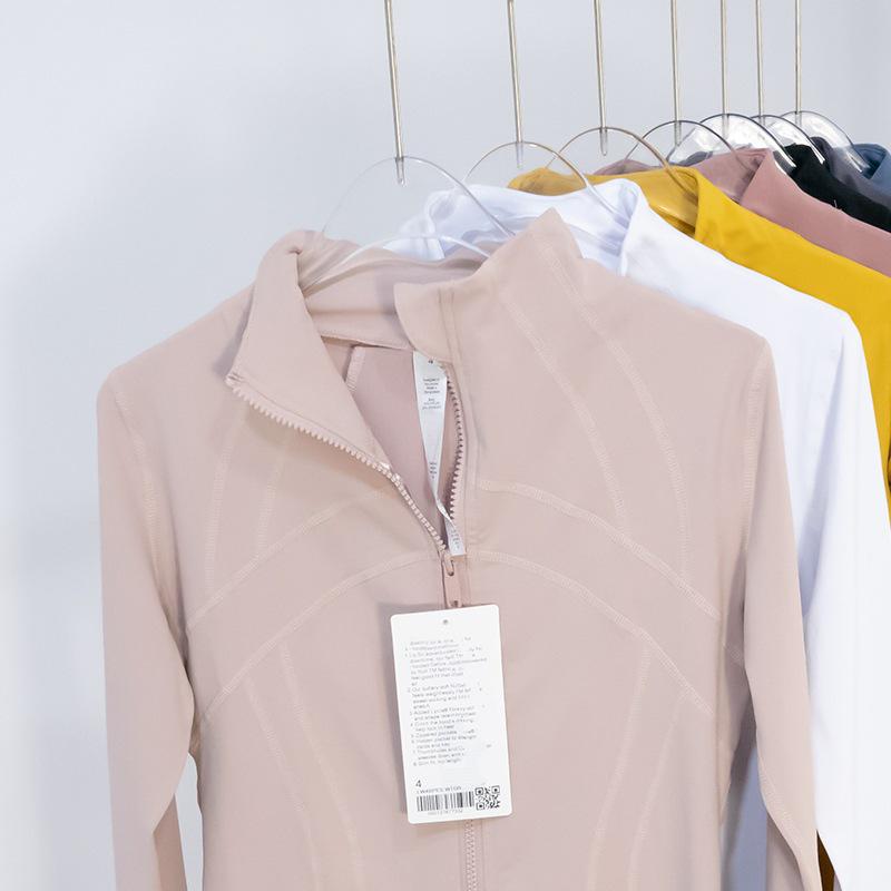 Women's Spring Yoga Sport Jacket - Tight Fit, Casual Jogging, Breathable, Zippered, Stand-Up Collar, Long Sleeve.