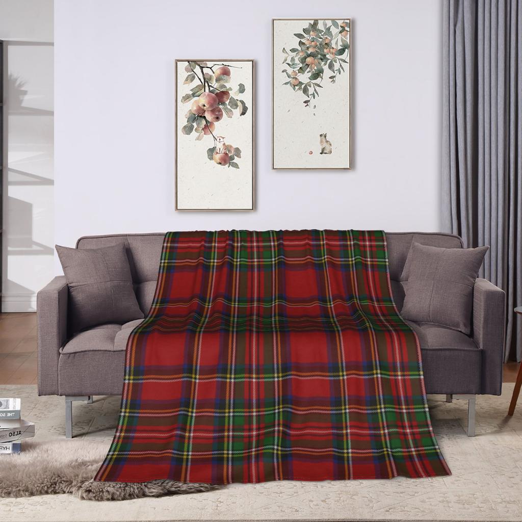 Royal Stewart Tartan Plaid Blankets Coral Fleece Plush Summer Christmas Breathable Warm Throw Blanket for Sofa Travel Quilt
