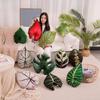 Fully Stuffed Green Leaf Plush Pillow Simulated Soft Plant Cushion Monstera Maple Plushie Peluche Sofa Chair Bed Decor Gift