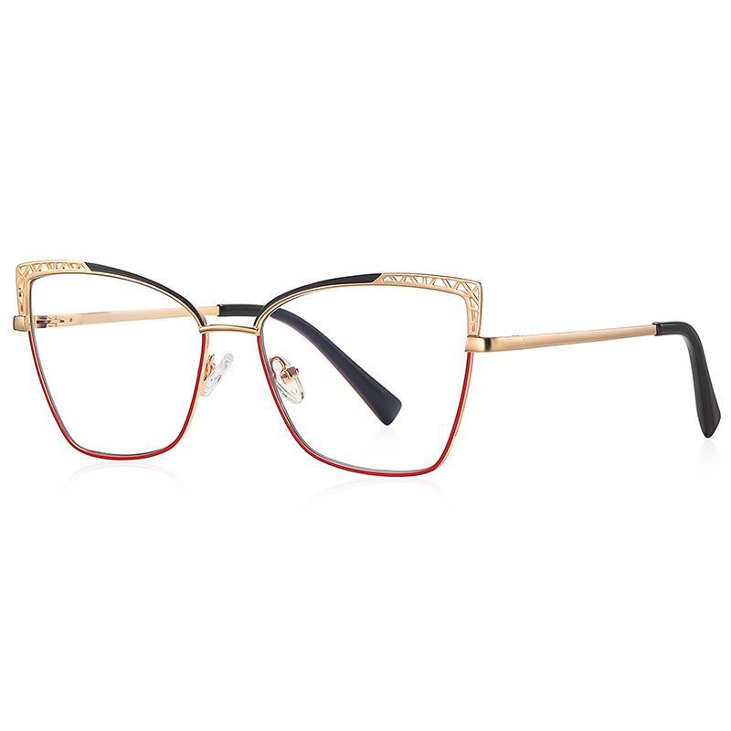 New Style Fashionable Cat-eye Hollow-out Design Anti-blue Light Glasses