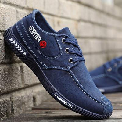 Casual Schoenen Heren Sneakers Denim Heren Canvas Schoenen Blauwe Loafers Minimalistisch Vintage Slip-On Werkschoenen Heren Heet Rijden Moccasin