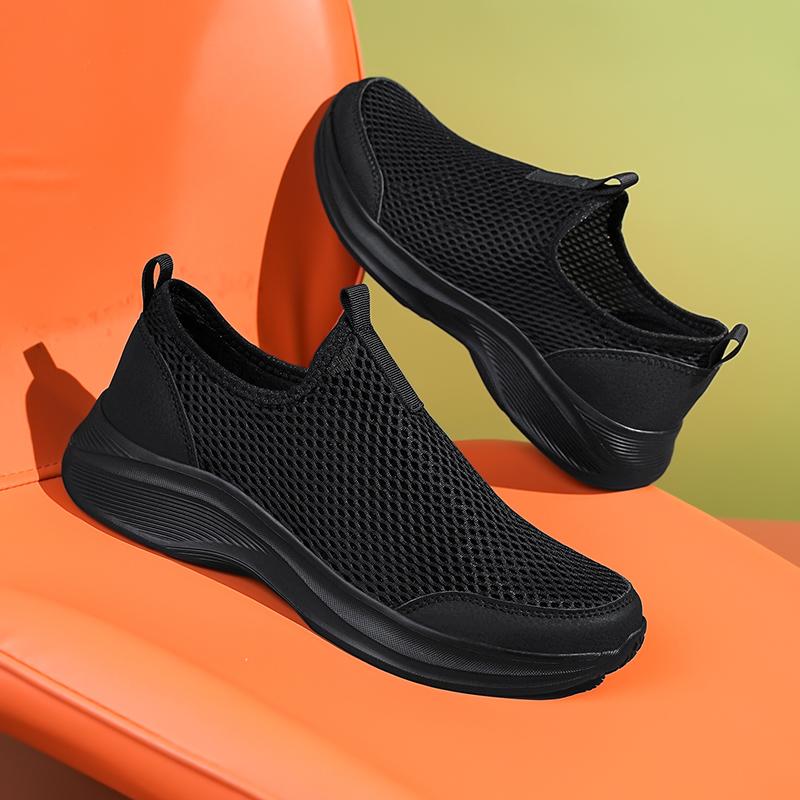 

Men s Loafers Lightweight Casual Sneakers Breathable Slip on Anti Slip Walking Shoes Outdoor Comfortable Flats Size 39-48 48 чорний