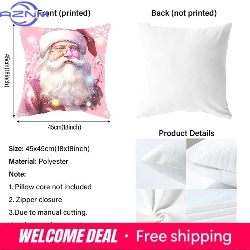 1Pc Exquisite 2D Flat-Printed Pillowcases With Various Adorable Animal Designs Sofa Cushion Cover Home Bedroom Room Decoration