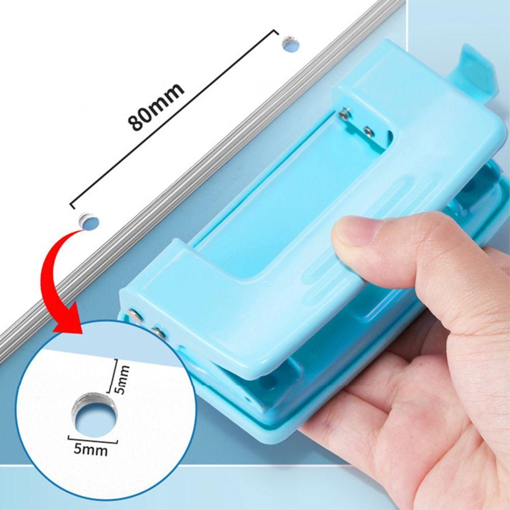DIY Punching Tool Double Holes Puncher Metal Round Paper Puncher Round Hole Puncher Stationery