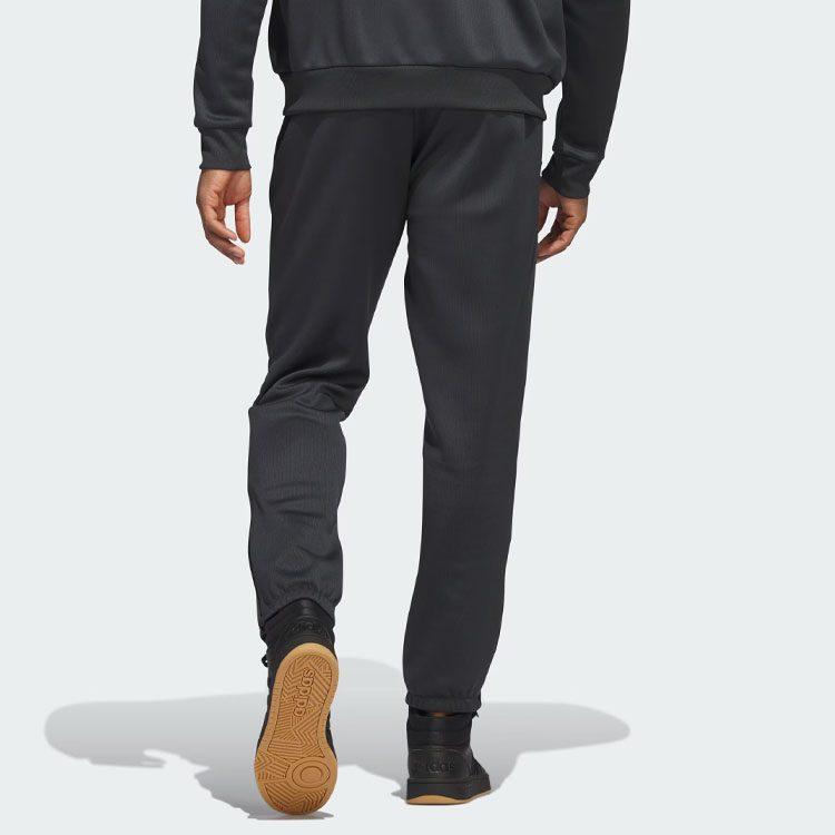 Adidas Knitted Sweatpants Men's Black Moderate Slim Fit Pants IC2415
