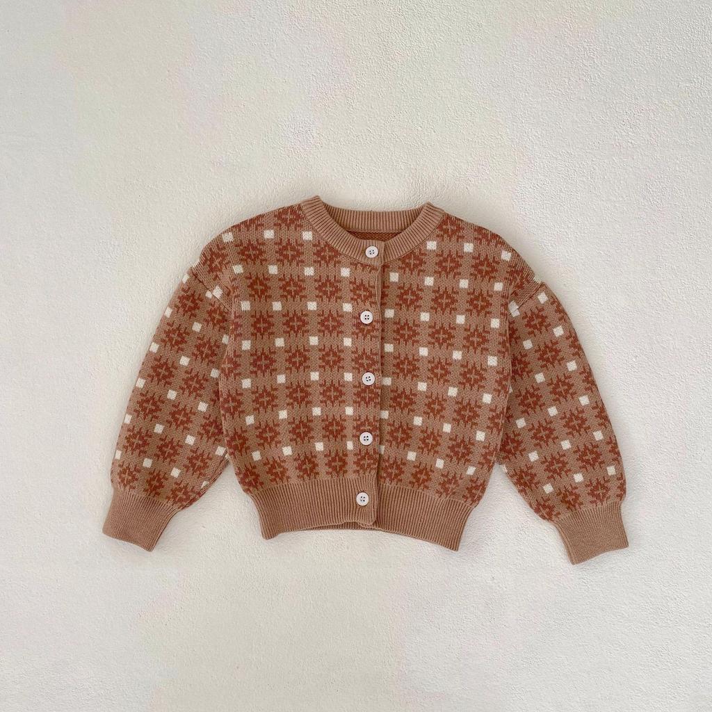 2025 Herbst Kleinkind Mädchen Übergröße Kontrast Strickjacke & Schleife Strampler Set