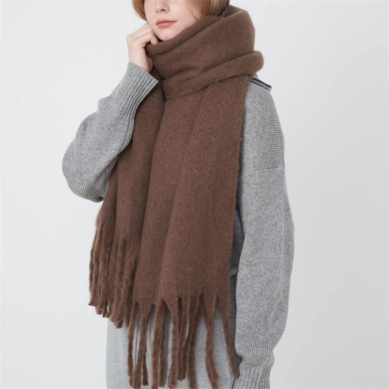 Rainbow Colors Plaid Fashion Design Women Scarf Luxury  Thicken Warm Scarves Tassle Neckerchief Shawls Cashmere