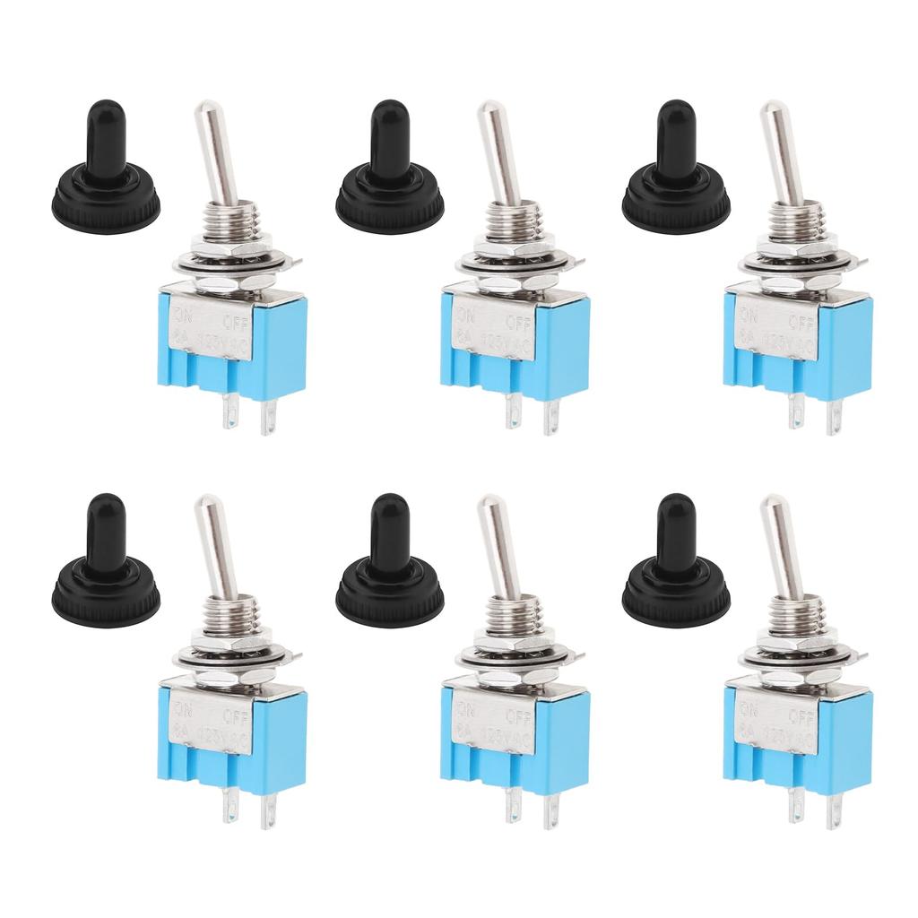 Smgda Toggle Switch with 5.9 inch (15 cm) Cable 6A/125VAC, 3A/250VAC 2 Pin SPST