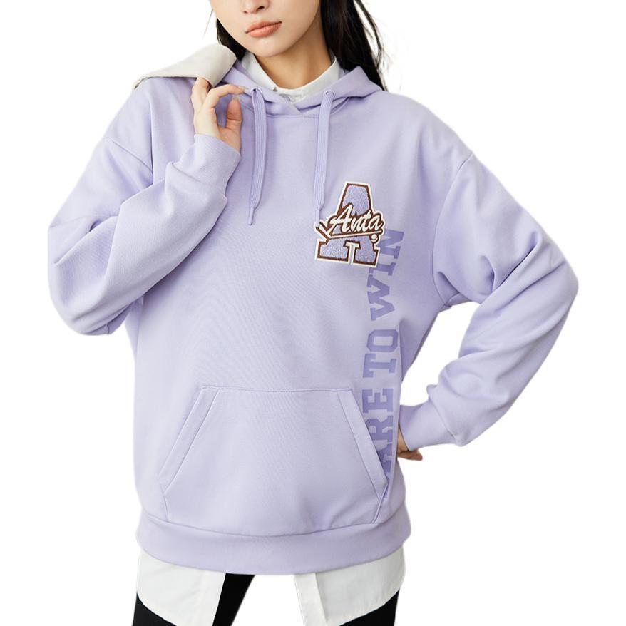 ANTA Life Collection Sweatshirts Women's Purple Hooded Thickened Regular Unisex 162248721-4
