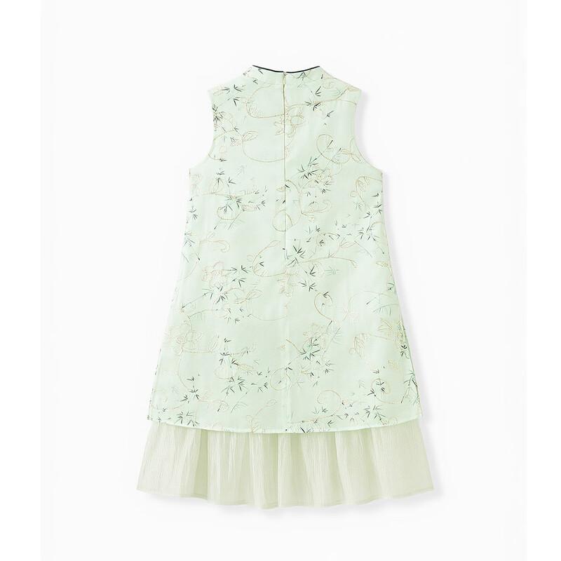 ASK JUNIOR Mädchen Ärmelloses Qipao Kleid im chinesischen Stil