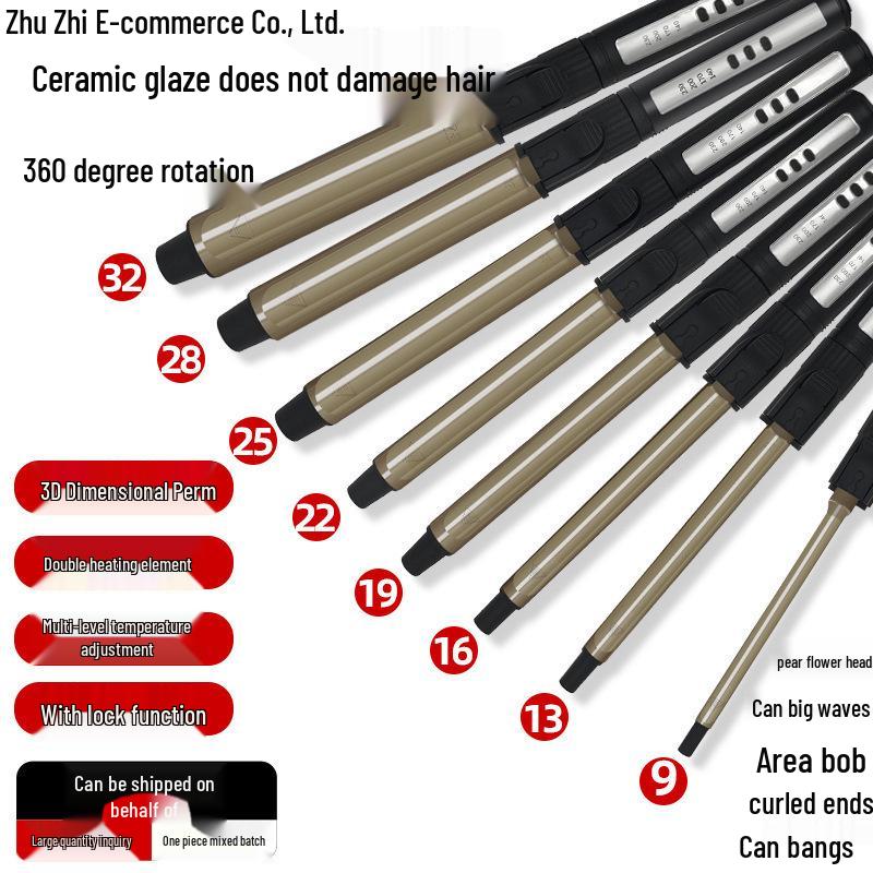 9mm Professional Rotating Curling Iron for Makeup Artists and Children, Ideal for Photo Studios