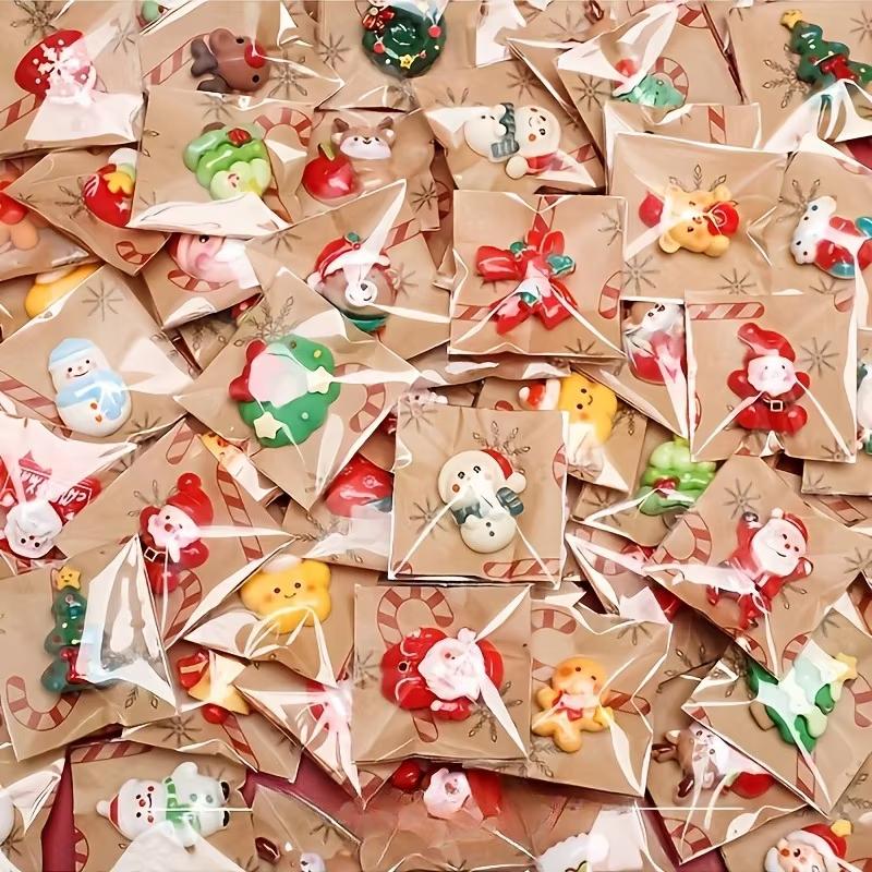 10/20/30/40/50Pcs Santa Claus Snowman Christmas Tree Decoration Children'S Toys For Gift Mixed Resin Christmas Fridge Magnets