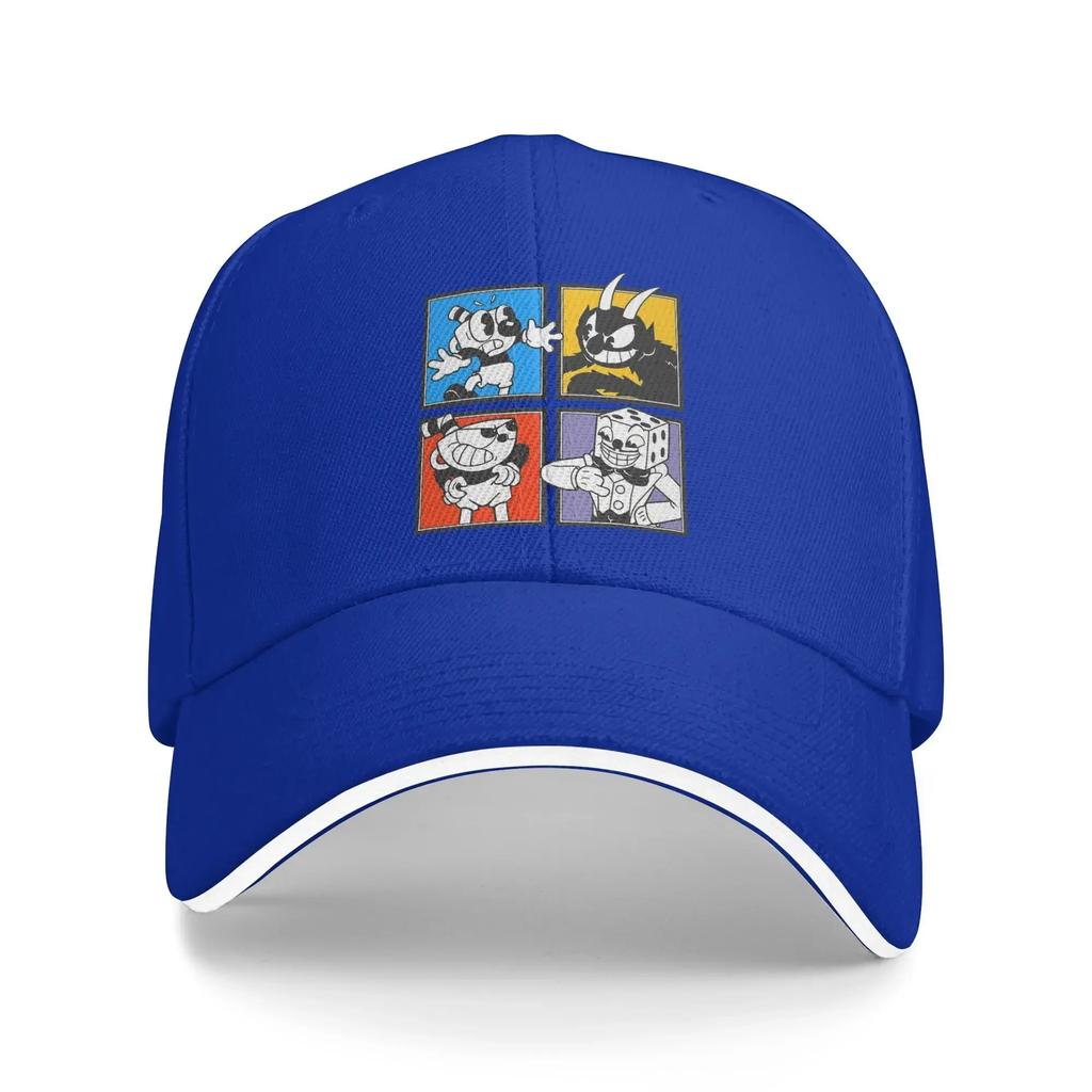 Cuphead Sun Baseball Cap Summer Unisex Adult Characters Print Trucker Hat Adjustable Casual Outdoor Gym Snapback Cap